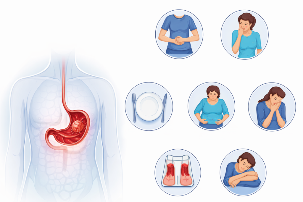 Les symptomes d'un cancer de l'estomac