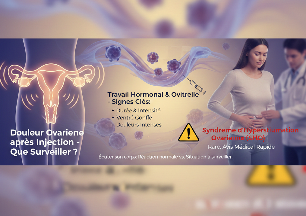 Douleur ovaire 5 jours après Ovitrelle : causes, durée et quand consulter