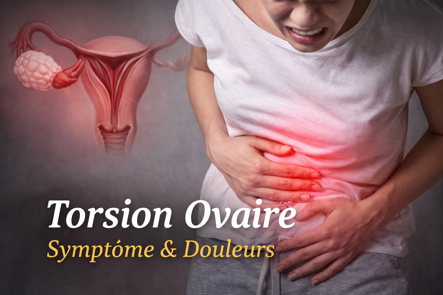 Douleur lors d'une torsion de l'ovaire