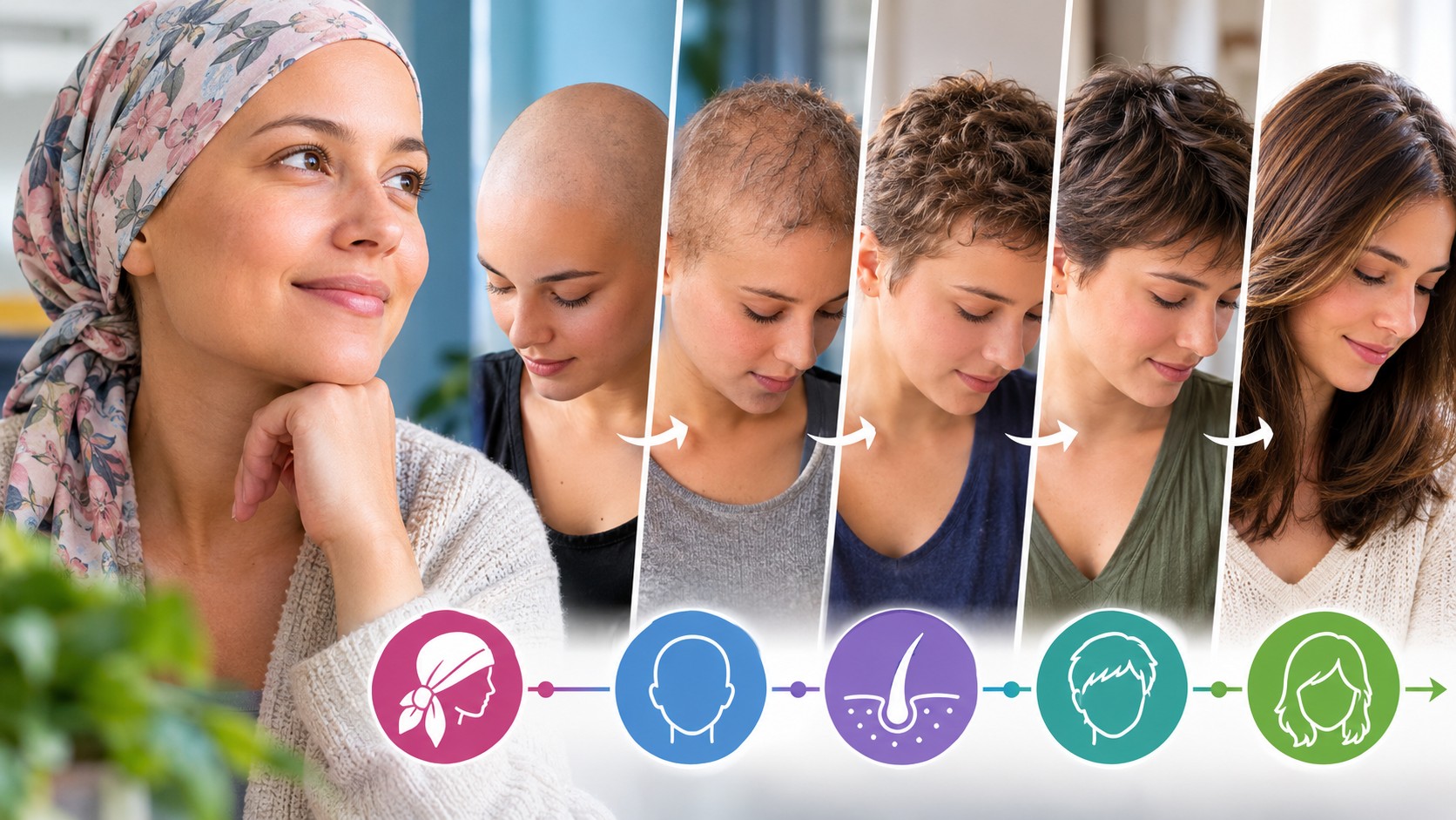 Repousse des cheveux après chimio